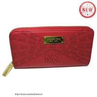 michael kors logo signature groot rood portefeuilles Geen Belasting azawi693